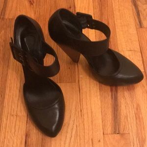 ASH Liason Black Hidden Platform Heels, 39